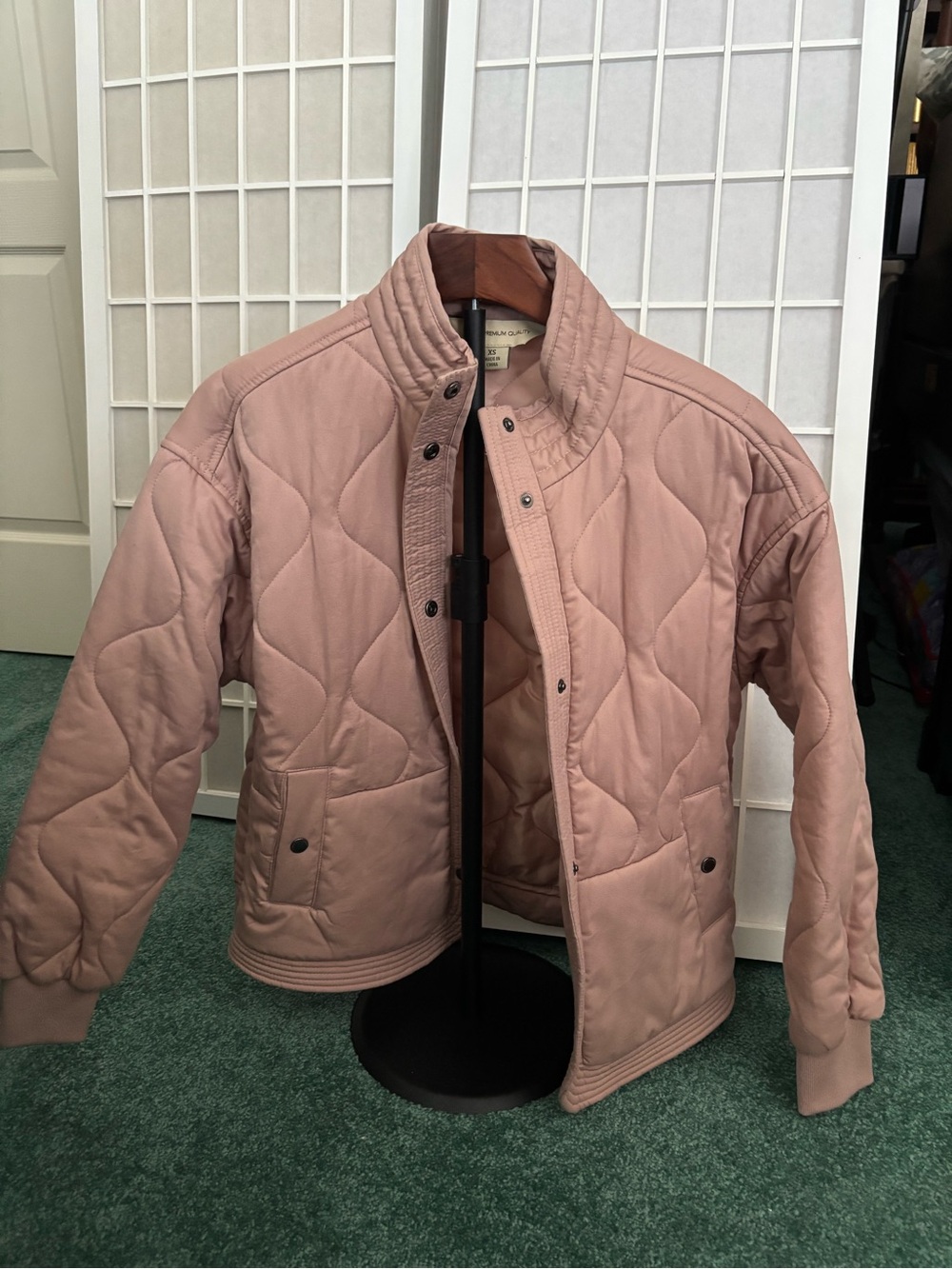 J2 Light Rose Pink Quilted Lightweight Jacket XS‎ EUC